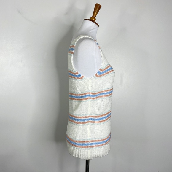 NWT 143 Story by Line Up Open Knit Striped Tank Sz. L - Picture 3 of 12